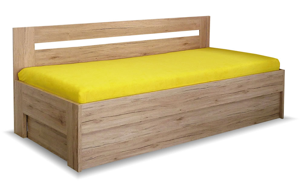 Posteľ Erika s úložným priestorom a dlhým bočným čelom